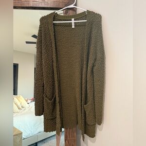 Women’s olive green cardigan